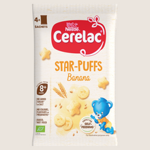 Cerelac Banana Star-Puffs Baby Finger Food 8+ Months No Artificial Additives 4 x 7g