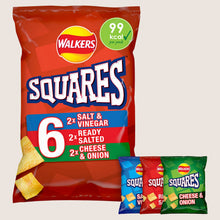 Walkers Squares Snacks Variety Crisps Multipack 6x22g