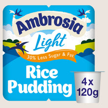 Ambrosia Light Low Fat & Reduced Sugar Rice Pudding Dessert Snack Pots Reduced Sugar 4 x 120g