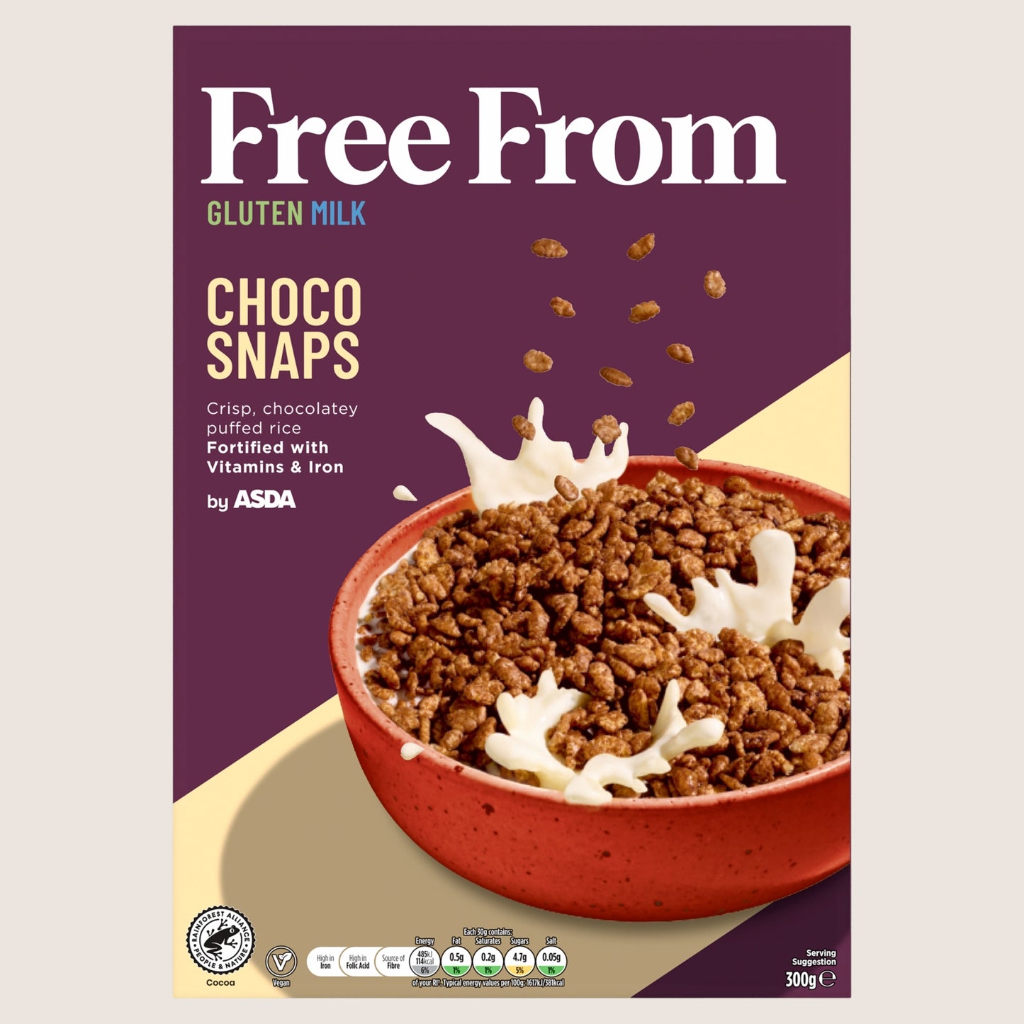 ASDA Free From Choco Snaps Gluten Free 300g