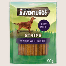 Adventuros Strips Venison Dog Treats Nutritionally Complete 90g
