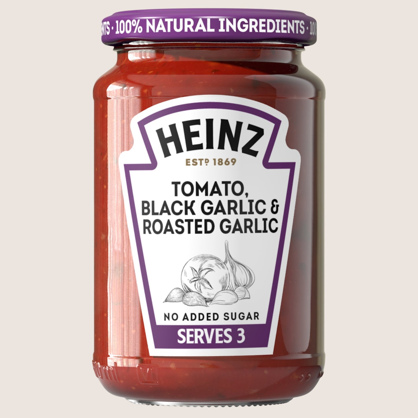 Heinz Tomato, Black Garlic & Roasted Garlic Pasta Sauce No Added Sugar 350G