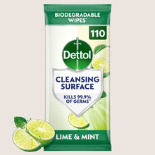 Dettol Lime & Mint Cleansing Surface Wipes 110