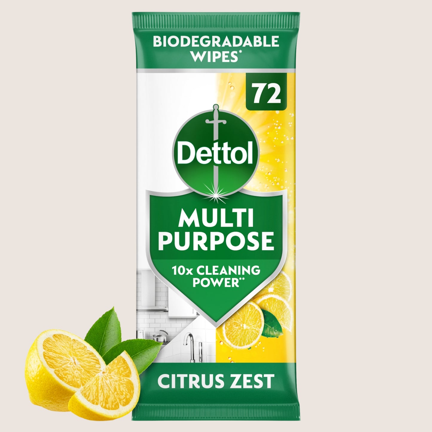 Dettol Multi Purpose Wipes Citrus Zest 72