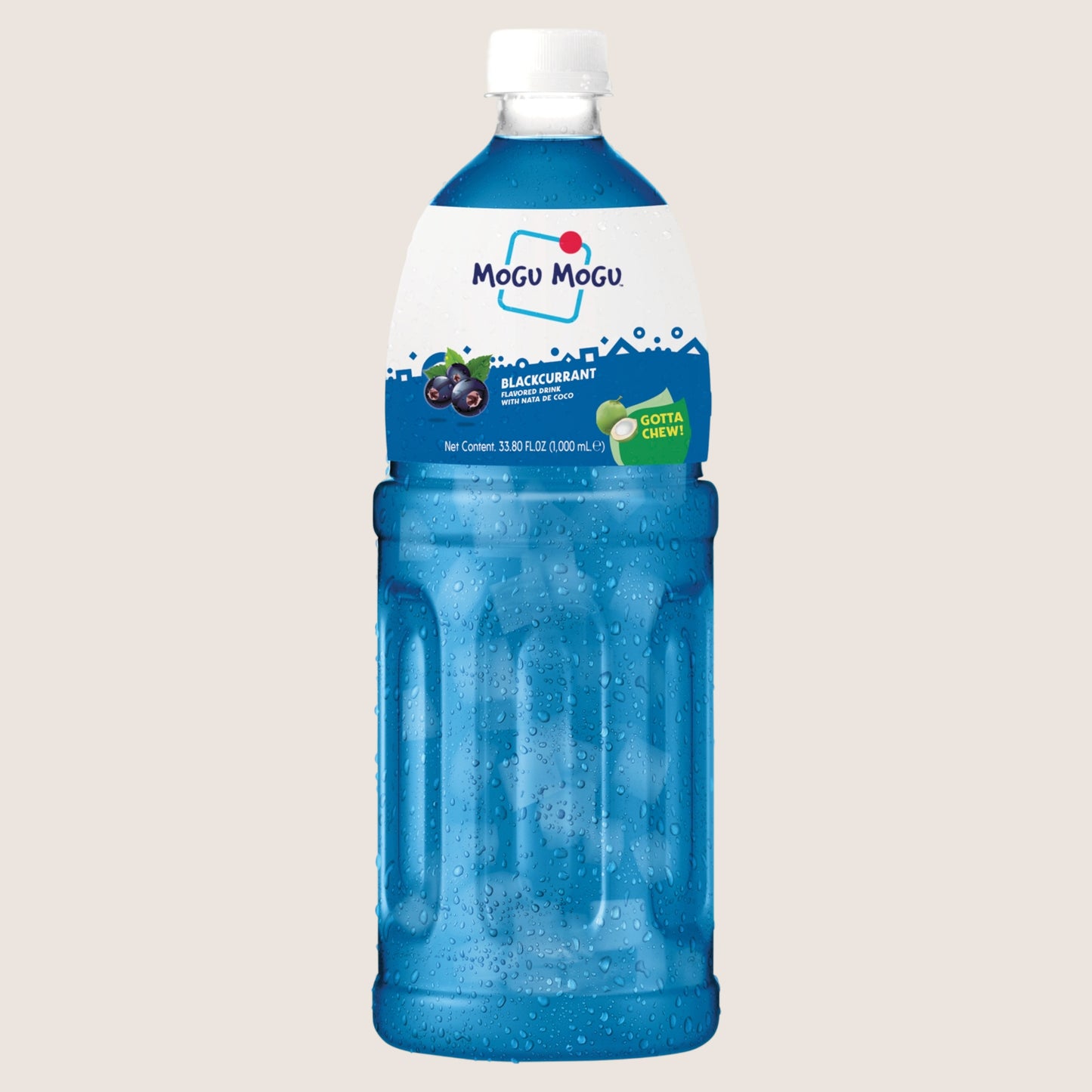 Mogu Mogu Blackcurrant Flavored Drink with Nata De Coco 1 Refreshing 000ml