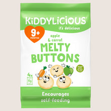 Kiddylicious Apple & Carrot Melty Buttons 9+ Months Gentle Formula 5 x 6g