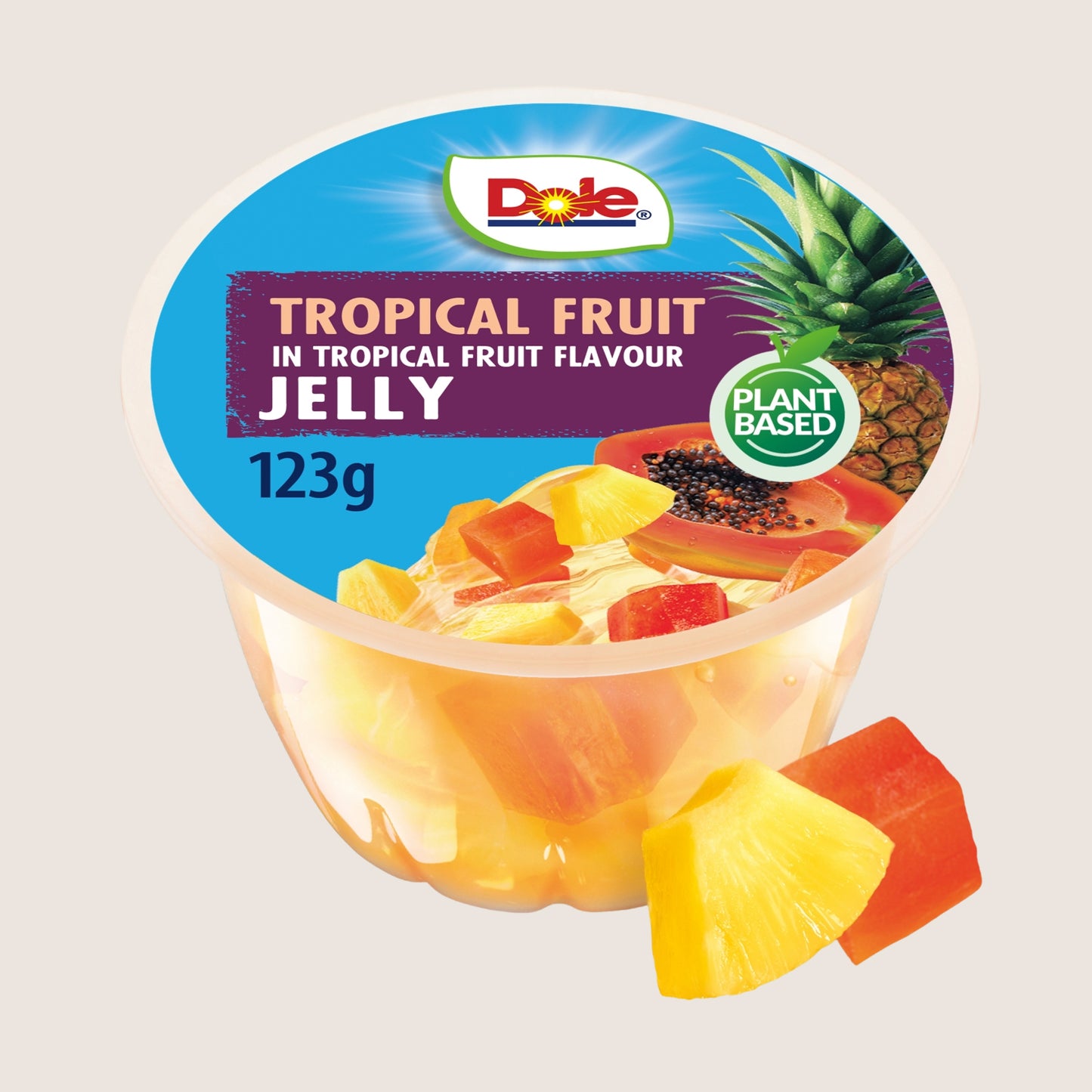 Dole Tropical Fruit in Tropical Fruit Flavour Jelly No Artificial Additives 123g