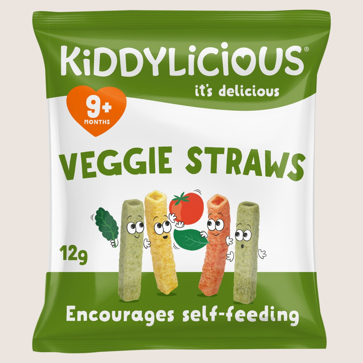 Kiddylicious Veggie Straws 9+ Months No Artificial Additives 12g