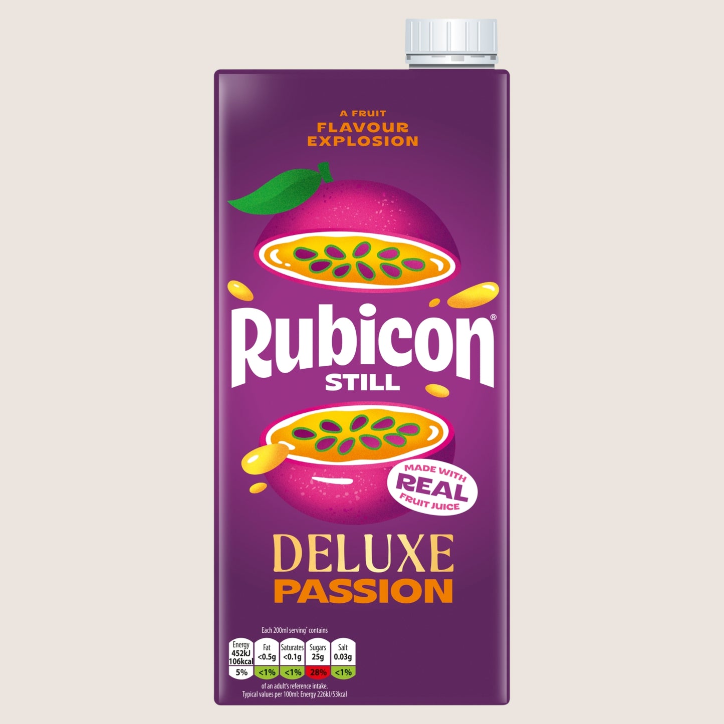 Rubicon Still Deluxe Passion Juice Drink Carton Refreshing 1L