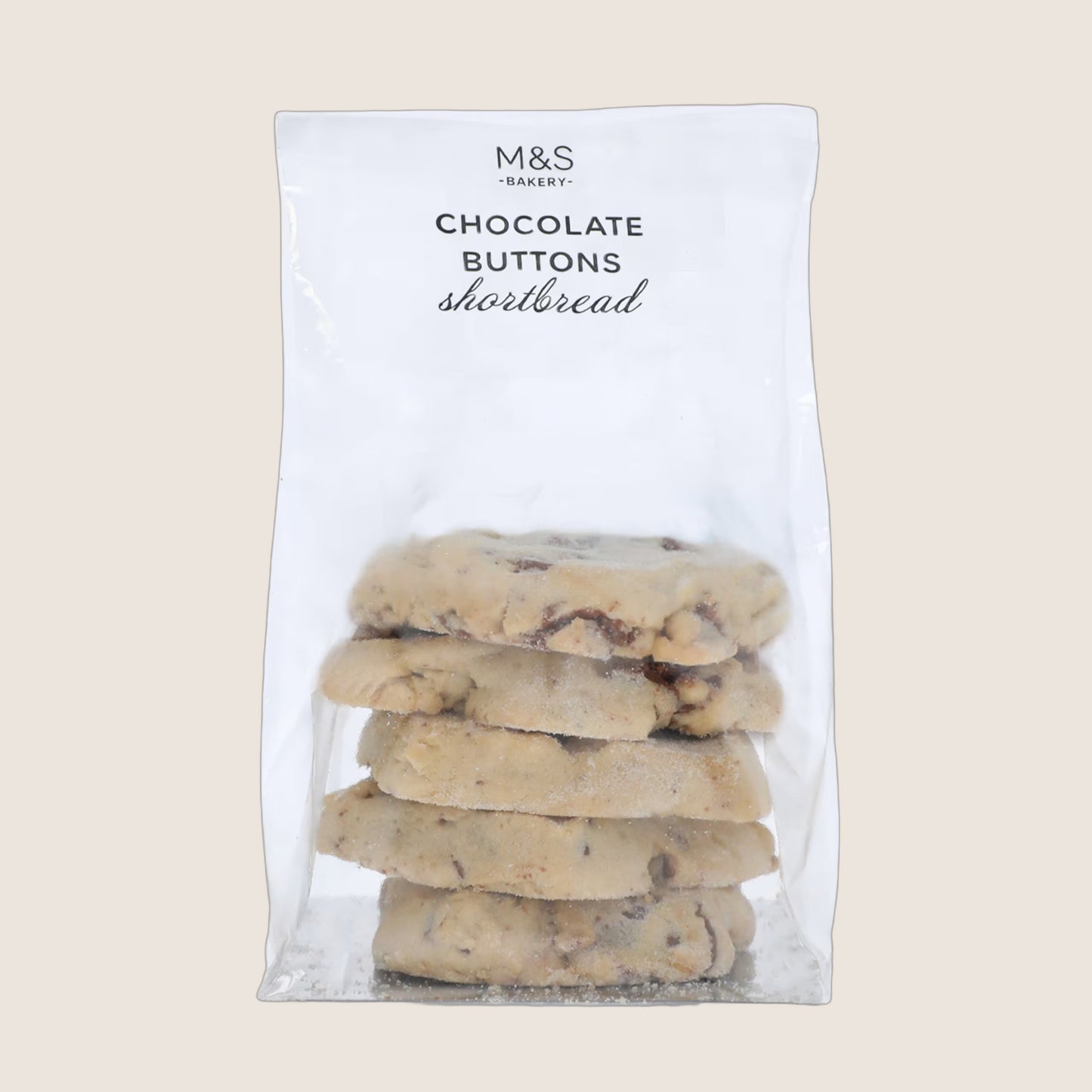 M&S Chocolate Chip Shortbreads Real Chocolate 357.5 g