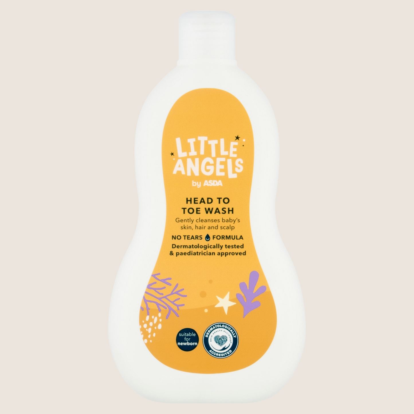 LITTLE ANGELS by ASDA Head to Toe Wash Suitable from Birth 500ml