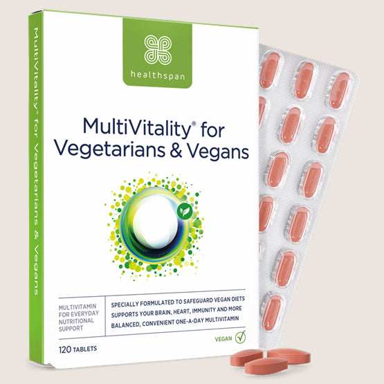 Healthspan MultiVitality® For Vegetarians & Vegans Vegan Friendly 120 tablets