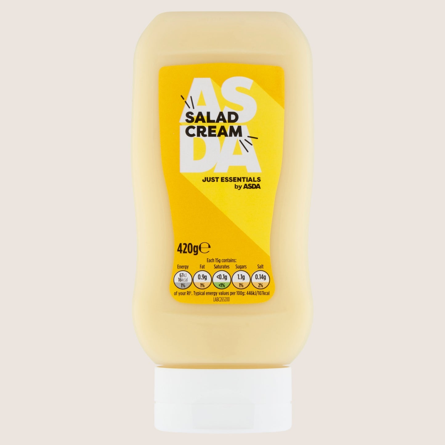 JUST ESSENTIALS by ASDA Just Essentials Salad Cream No Artificial Additives 420g