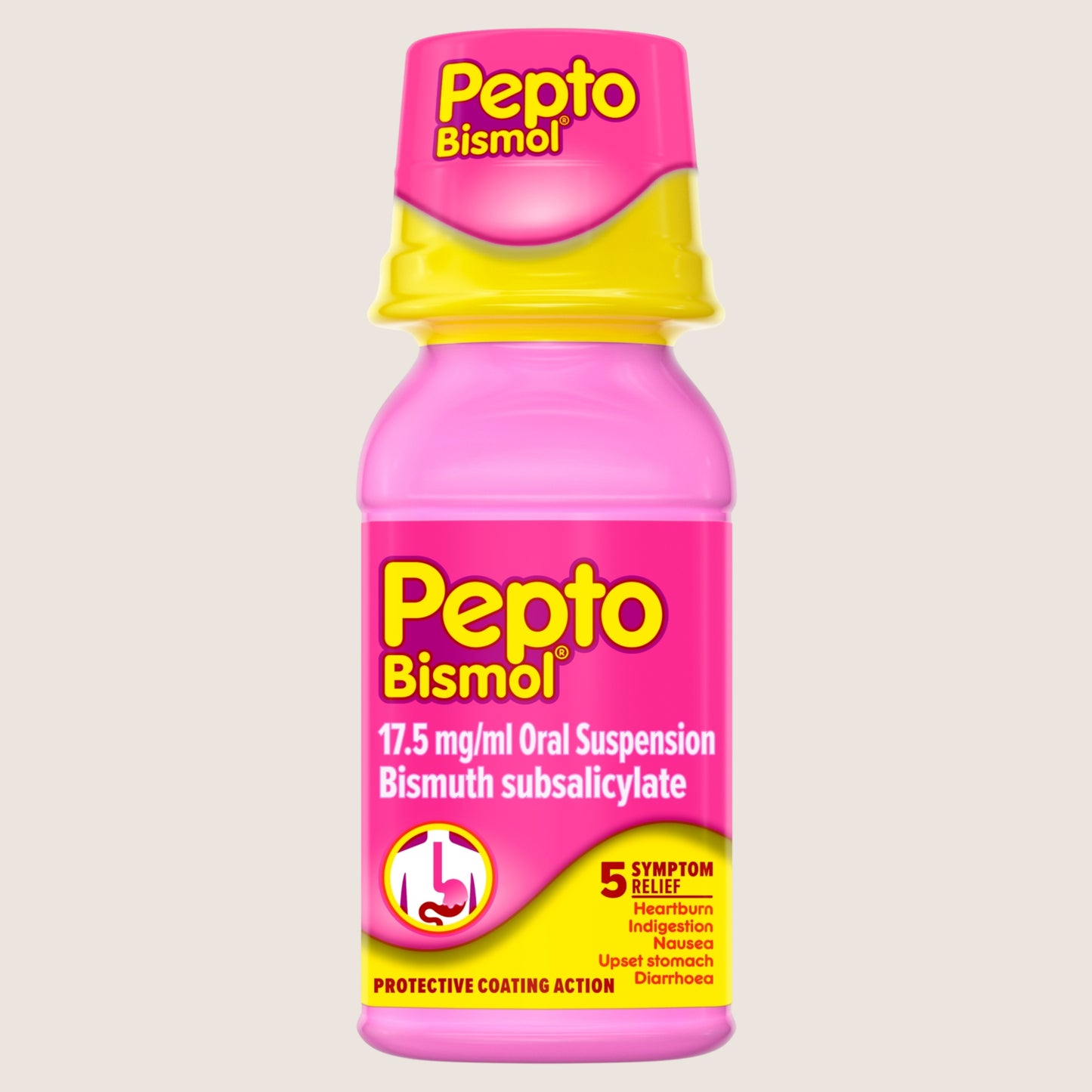 Pepto-Bismol For Nausea, Heartburn, Indigestion, Upset Stomach and Diarrhoea, 5 Symptom Relief