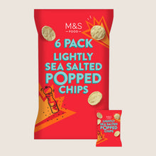 M&S 6 Pack Lightly Sea Salted Popped Chips 120 g