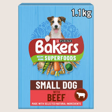 Bakers Superfoods Small Dog Beef Dry Dog Food Complete Nutrition 1.1kg