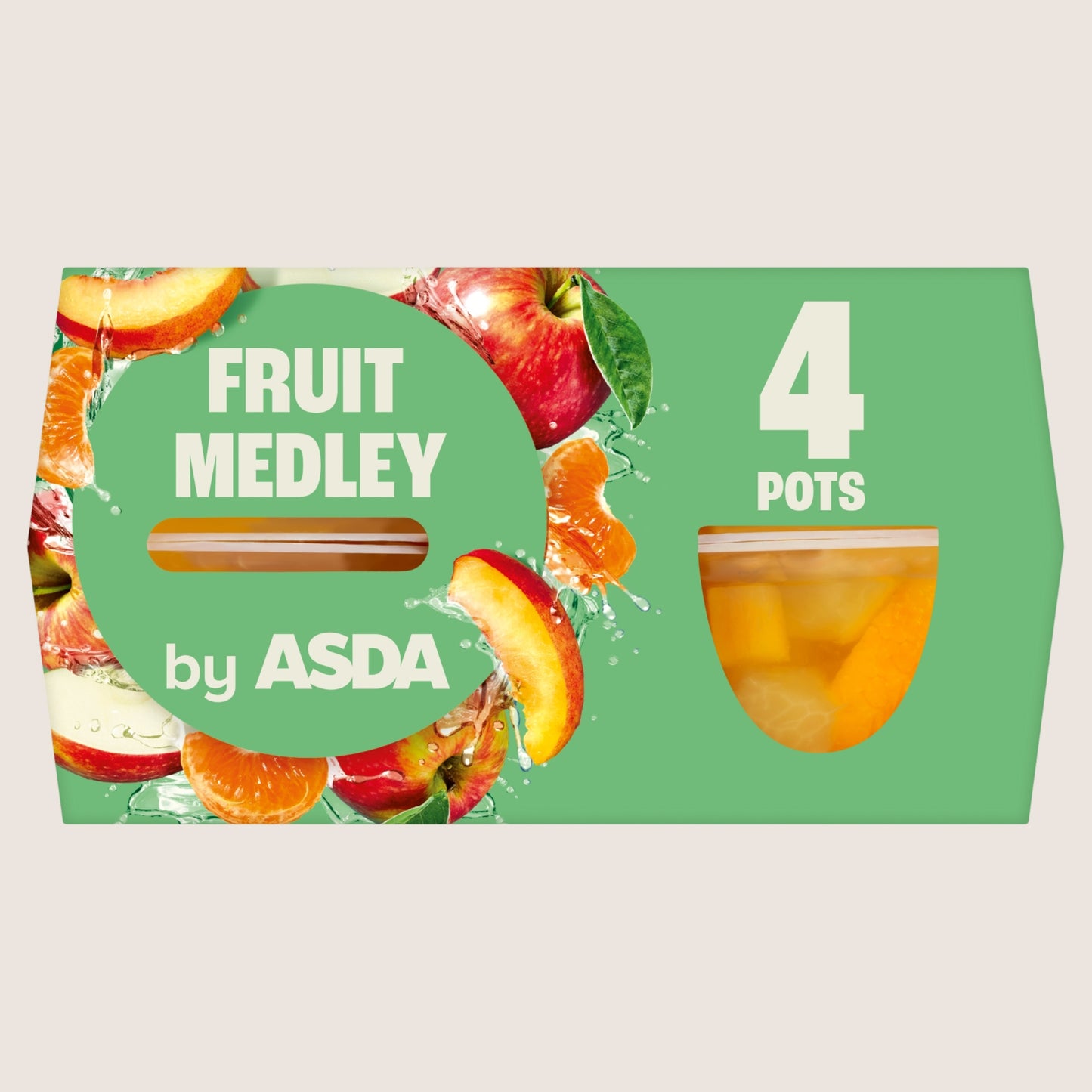 ASDA Fruit Medley Pots No Added Sugar 4 x 113g