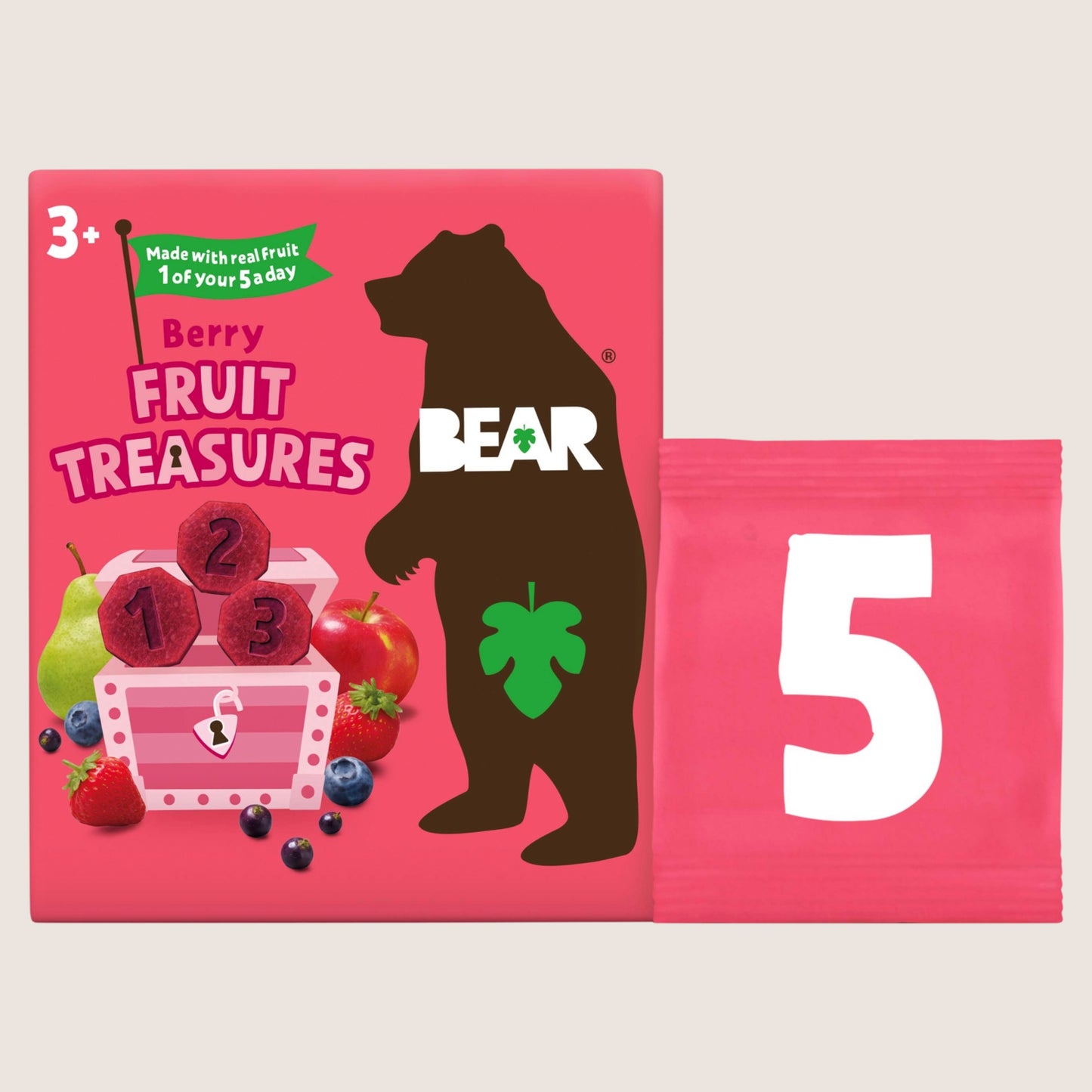 BEAR Fruit Treasures Berry 3+ years Gentle Formula 5x20g
