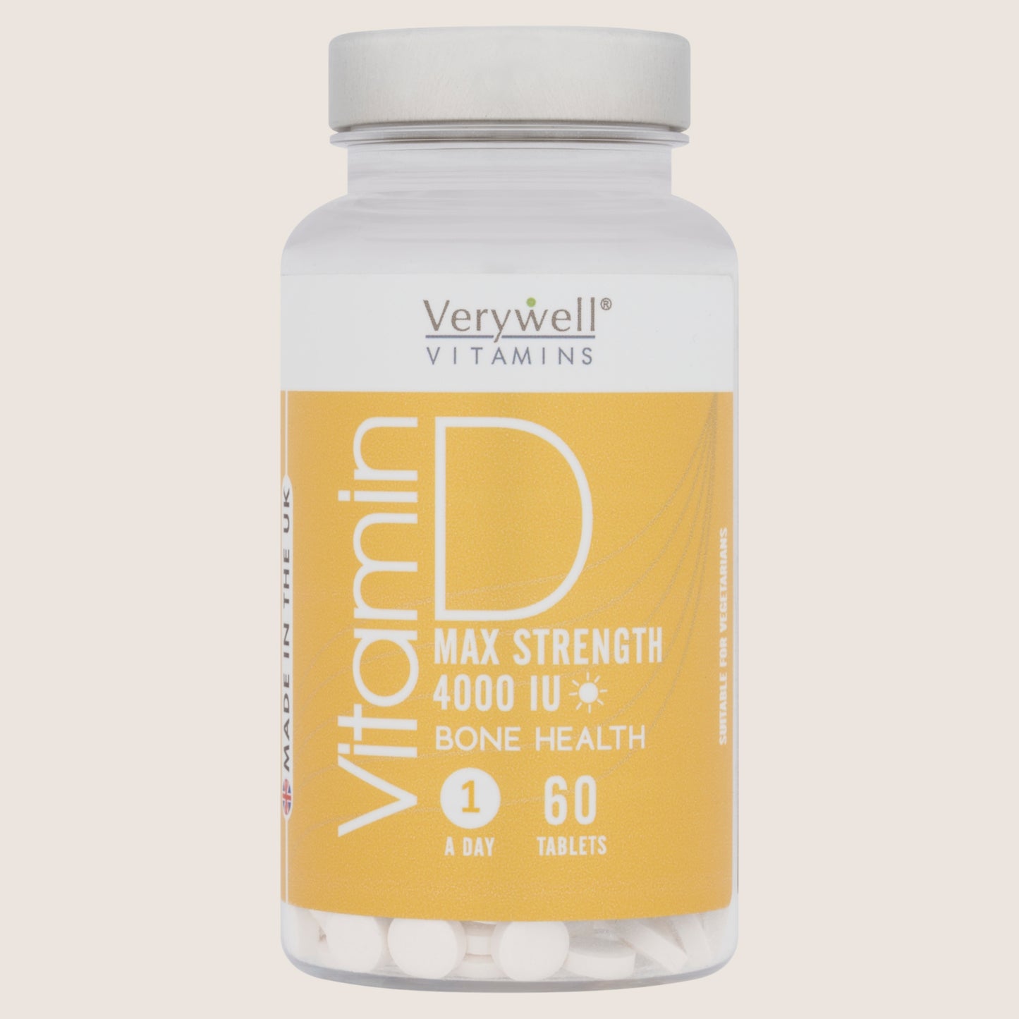 Verywell Vitamin D Max Strength 4000 IU Bone Health 60 Tablets