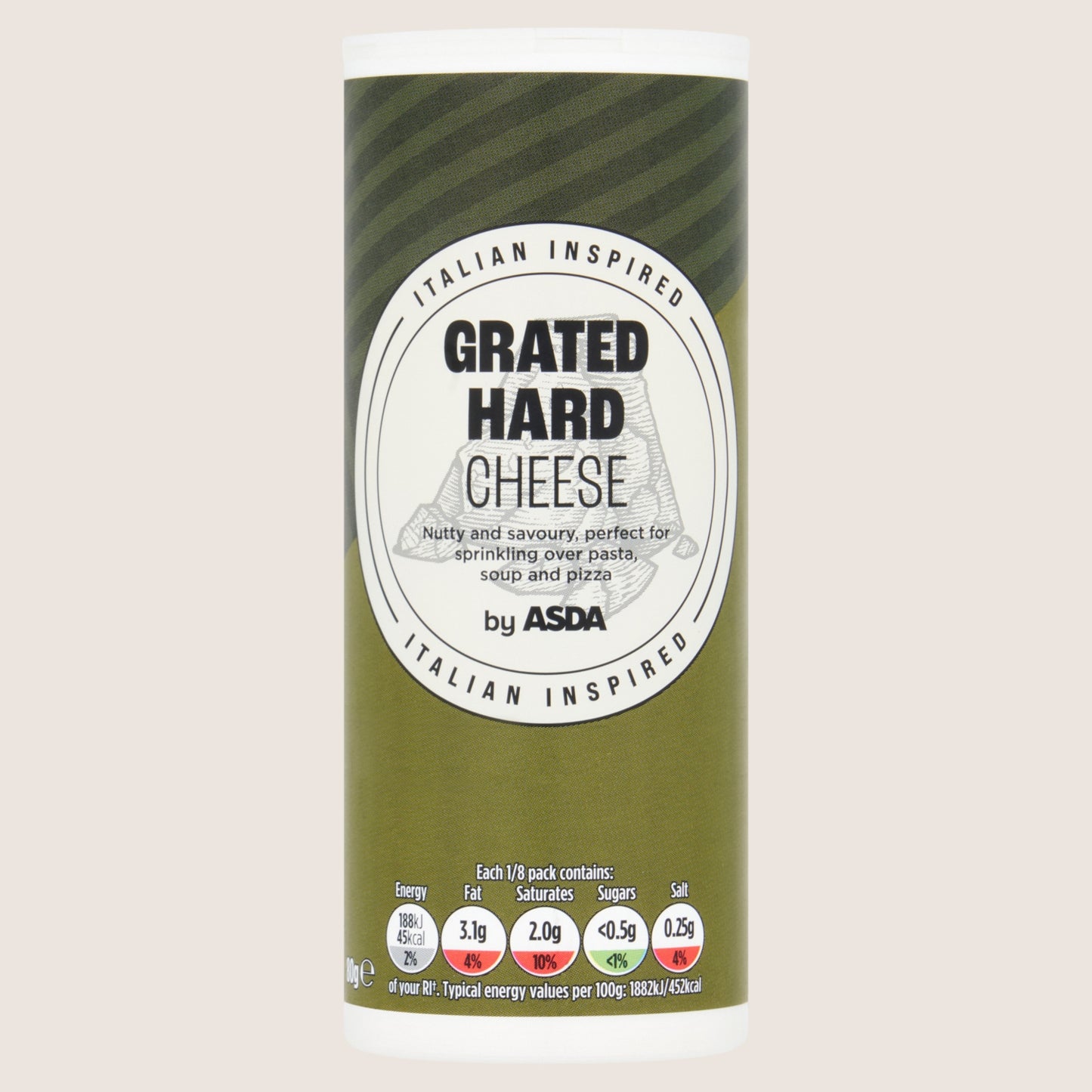 ASDA Grated Hard Cheese No Artificial Additives 80g
