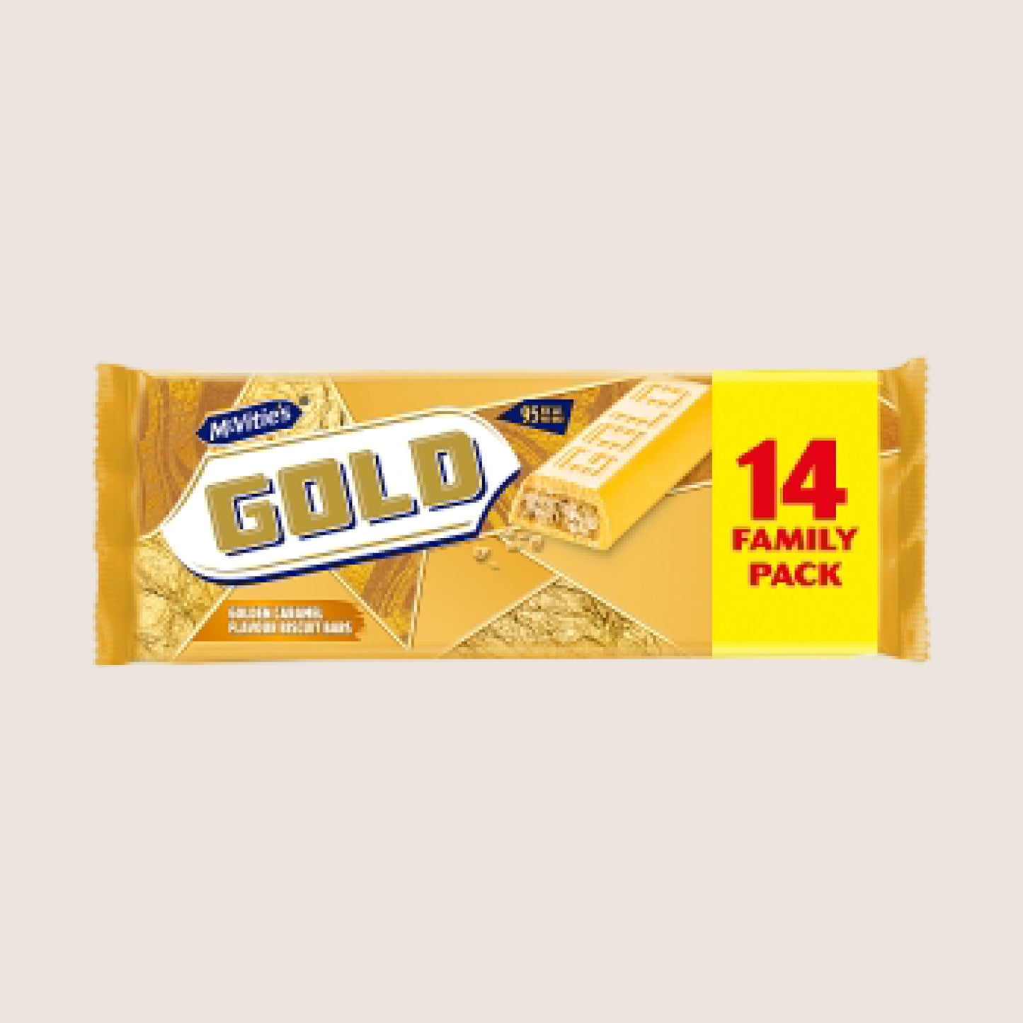 McVitie's Gold Caramel Biscuit Bars Free From Artificial Additives 2x124g