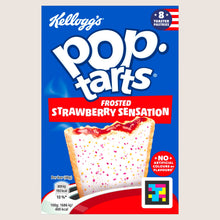 Kellogg's Pop Tarts Frosted Strawberry Sensation Pastry Snacks Vitamin Fortified 8x48g