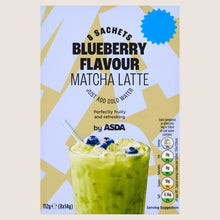 ASDA Blueberry Flavour Matcha Latte No Artificial Additives 8 x 14g