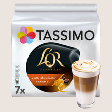 Tassimo L'OR Caramel Latte Macchiato Coffee Pods x7 No Artificial Additives