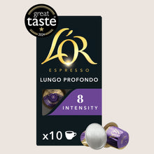 L'OR Lungo Profondo Coffee Pods X10 Intensity 8 No Artificial Additives