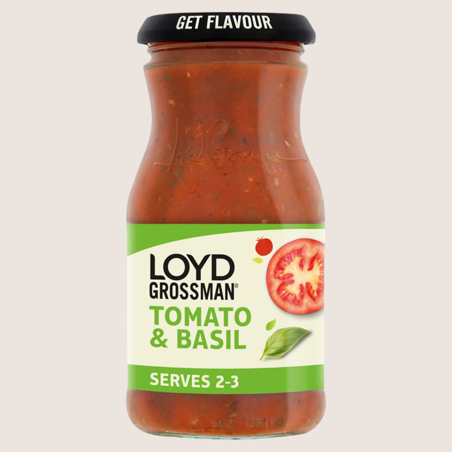 Loyd Grossman Tomato & Basil Pasta Sauce Jar No Artificial Additives 350g