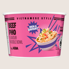 ASDA Vietnamese Style Beef PHO Flavour Noodle Bowl Vegan Friendly 73g