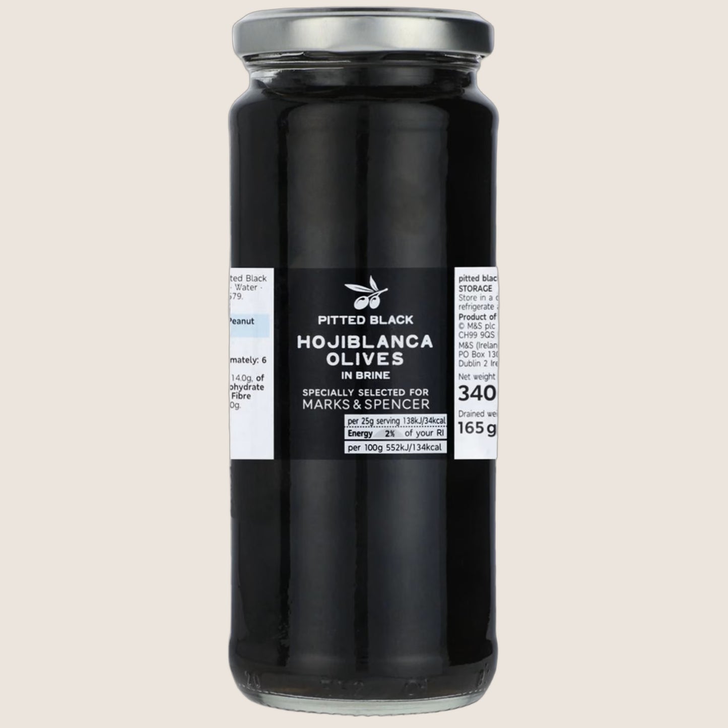 M&S Pitted Black Hojiblanca Olives 340 g