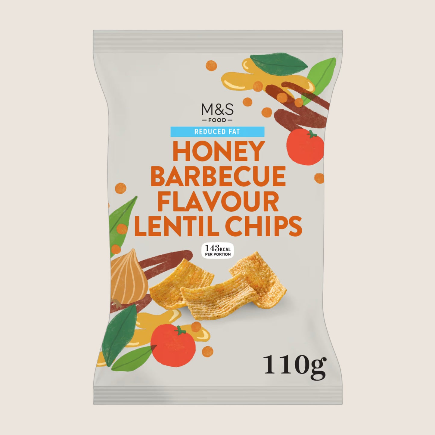 M&S Honey Barbecue Flavour Lentil Chips 110 g