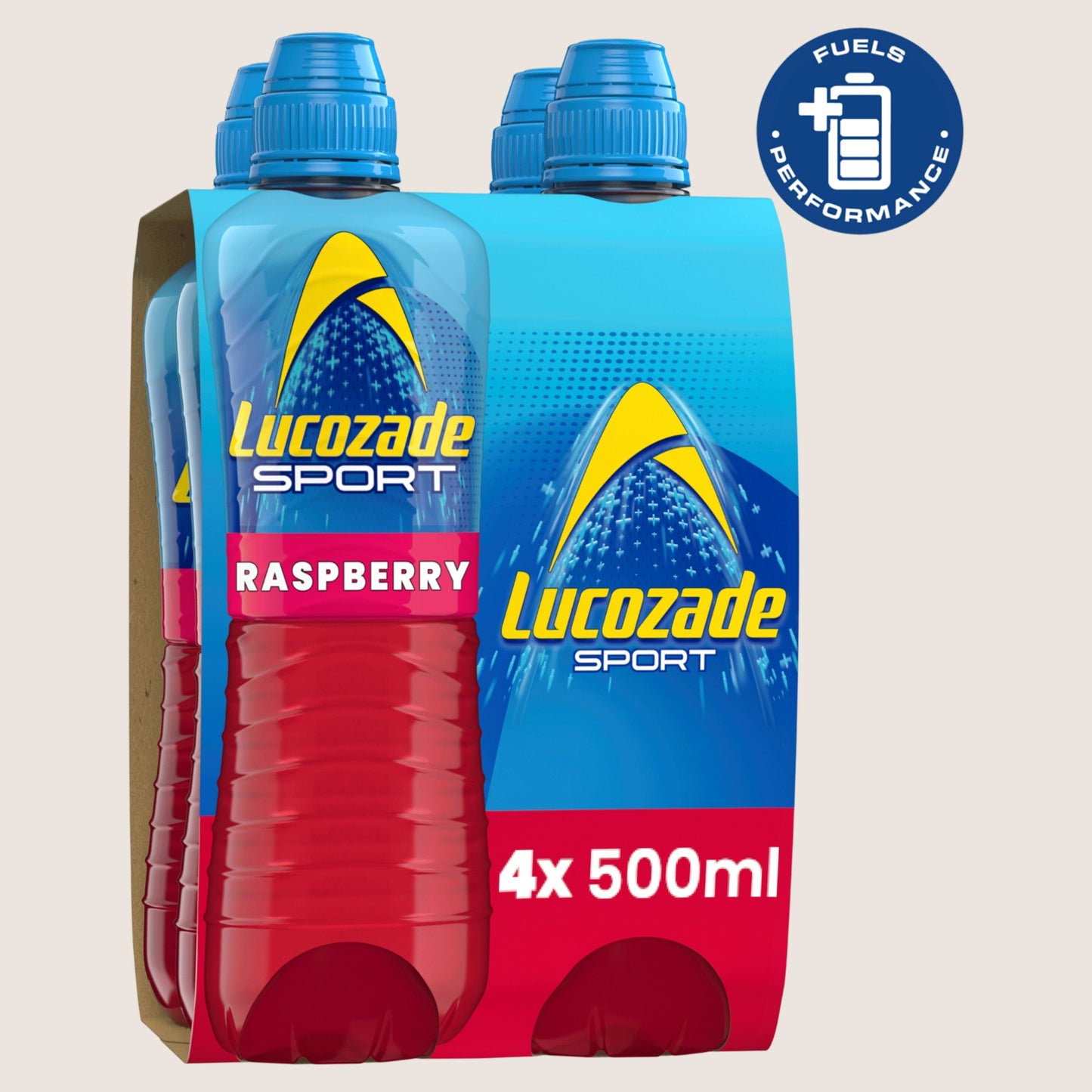 Lucozade Sport Drink Raspberry Refreshing 4 x 500ml