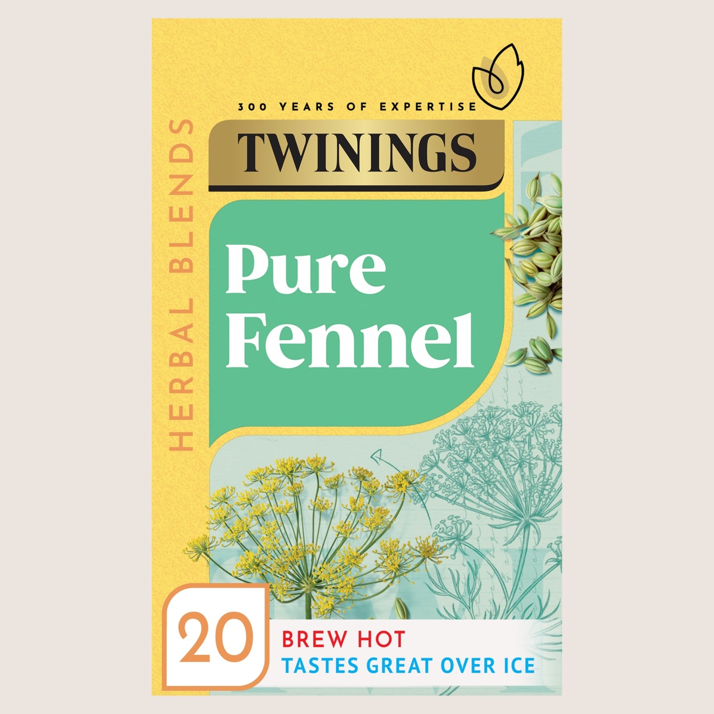 Twinings Pure Fennel 20 Tea Bags No Artificial Additives 40g