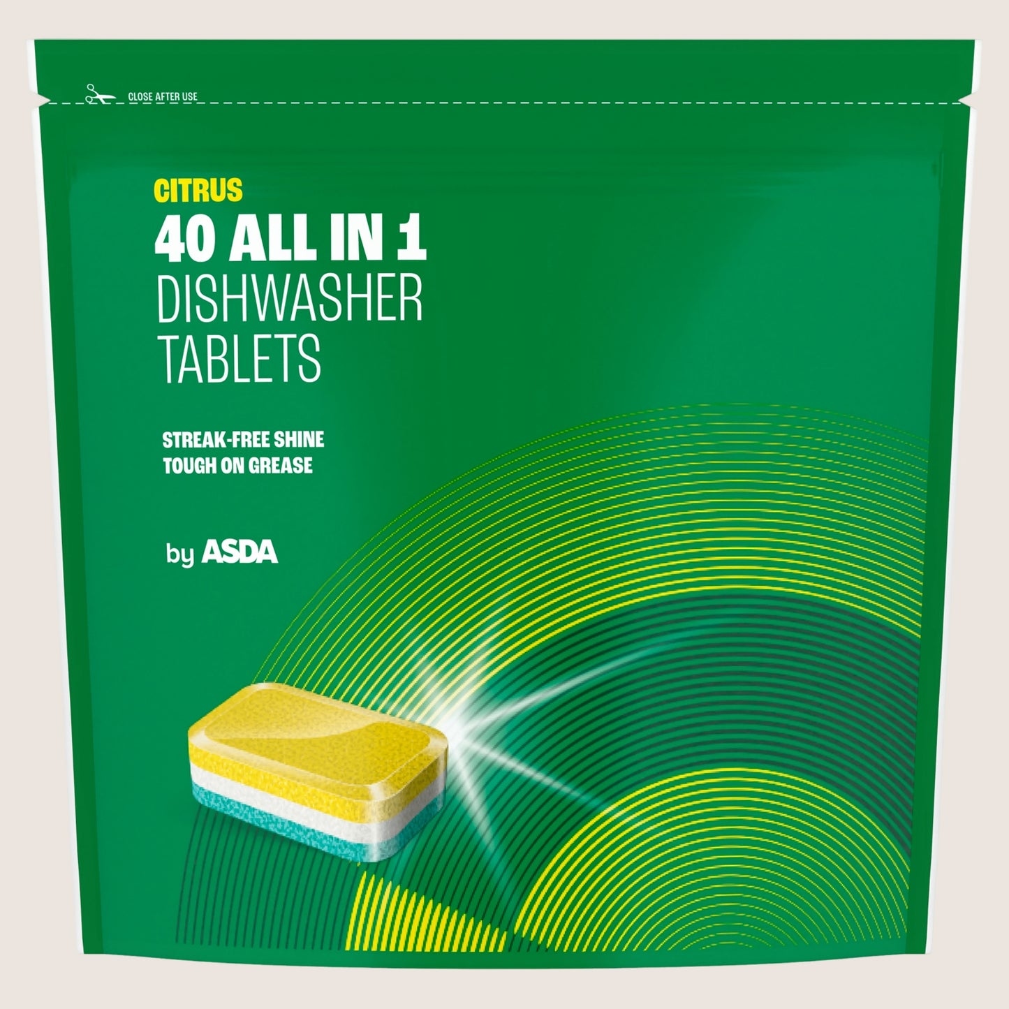 ASDA All in 1 Citrus Dishwasher Tablets 40 x () 14g