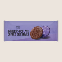M&S 6 Milk Chocolate Coated Digestives 190 g