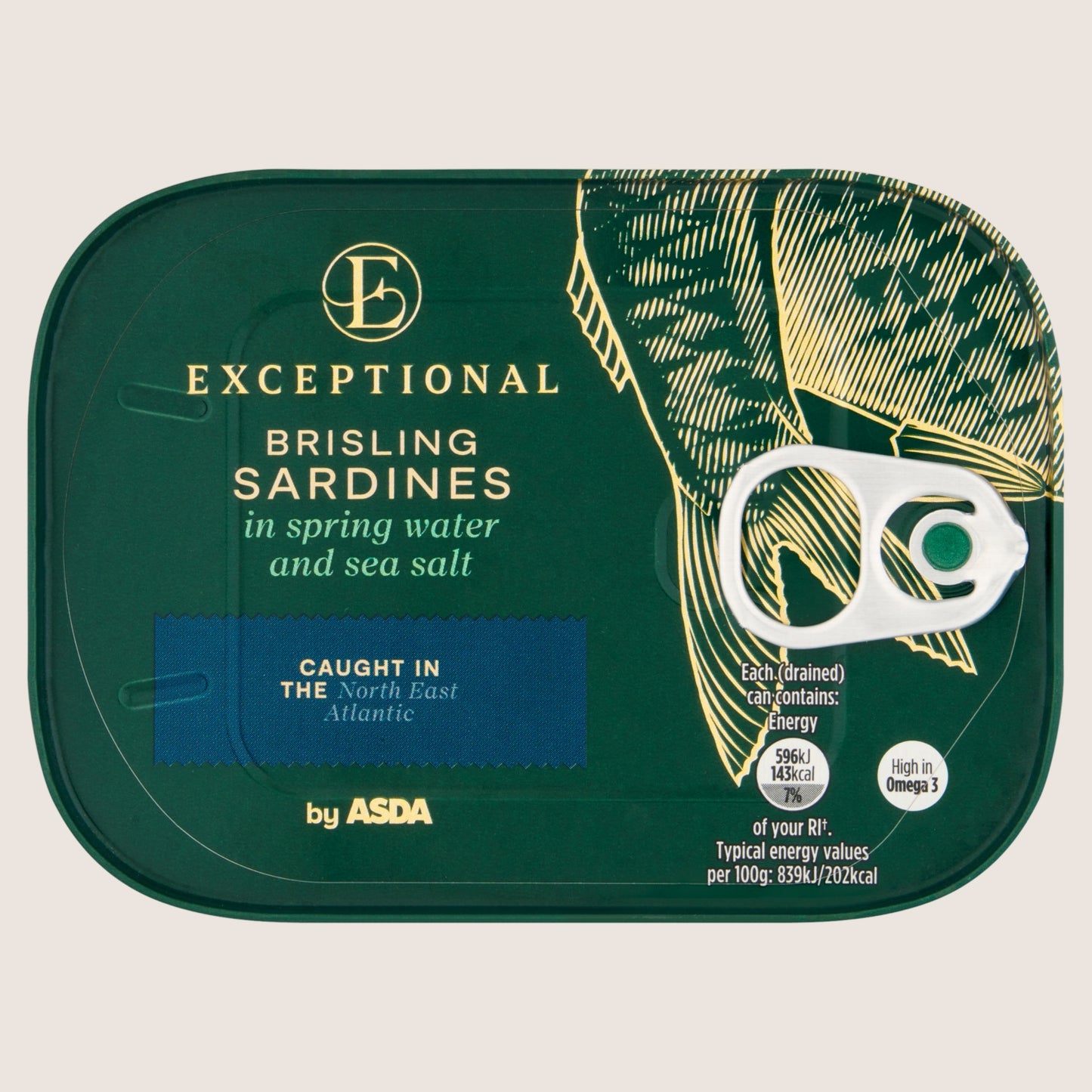 Exceptional by ASDA Exceptional Brisling Sardines and Sea Salt In Spring Water 105g