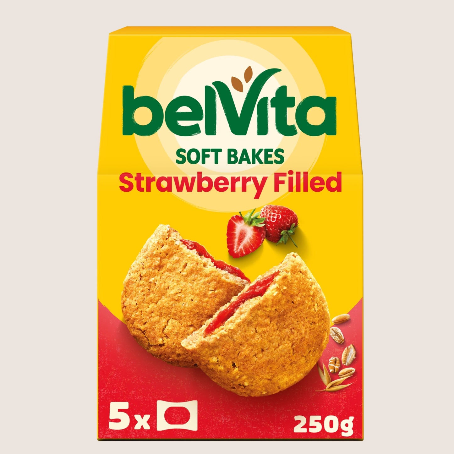 Belvita Belvita Soft Bakes Strawberry Filled Cereal Snack Bars Multipack  Wholegrain 250g