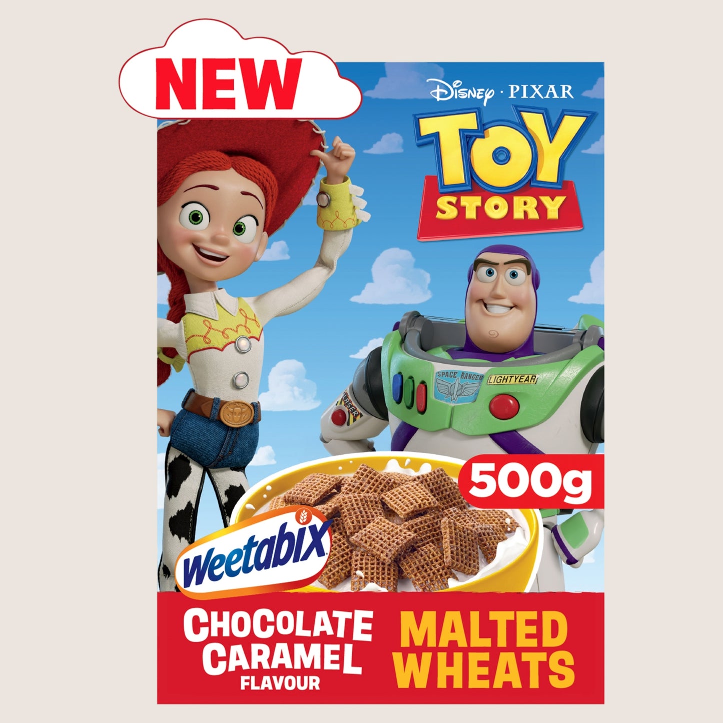 Weetabix Disney Pixar Toy Story Chocolate Caramel Flavour Malted Wheats Wholegrain 500g