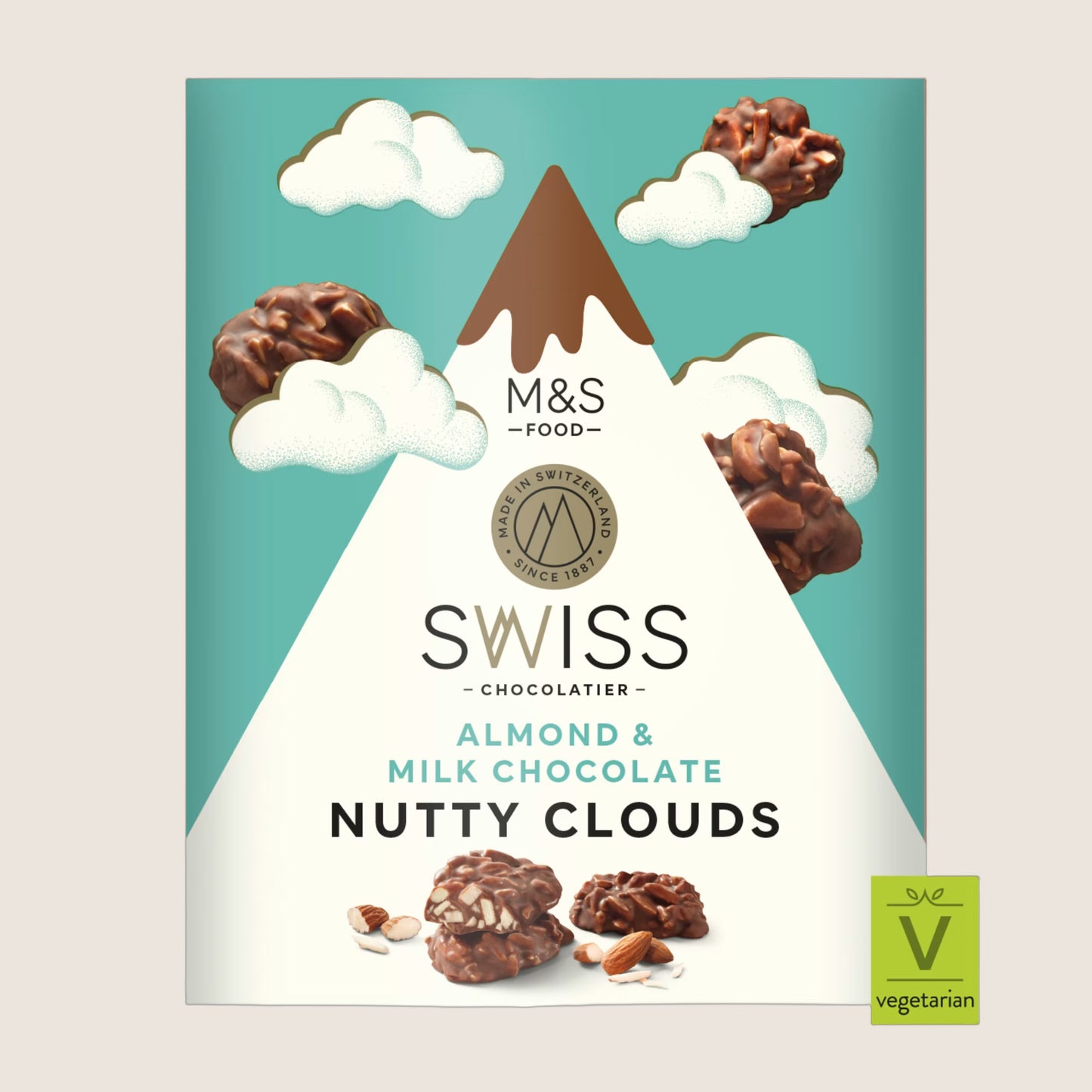 M&S Swiss Almond And Milk Chocolate Nutty Clouds 140 g