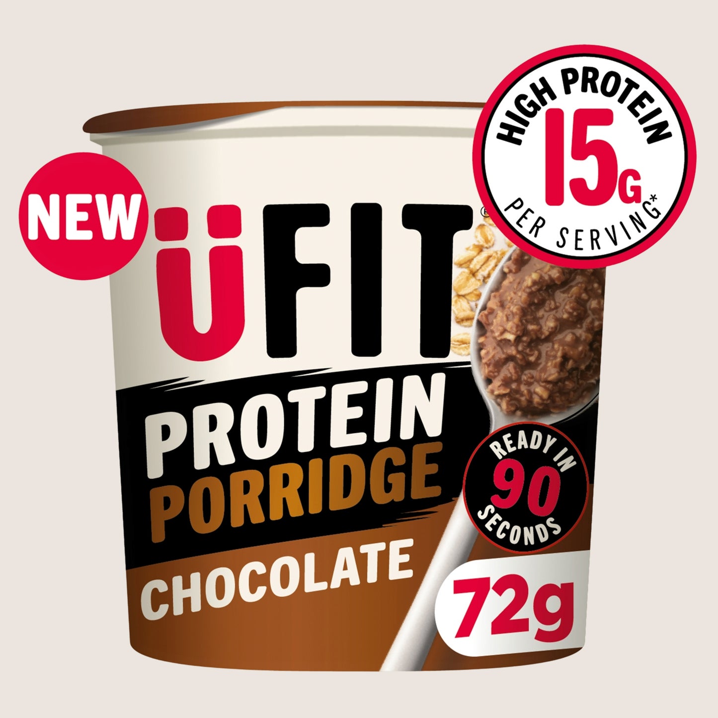 UFIT Protein Chocolate Porridge Pot Protein 72g