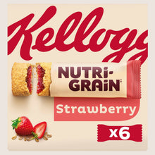Kellogg's Nutri-Grain Strawberry Snack Bars Vitamin Fortified 6x37g