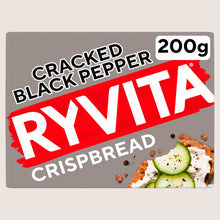 Ryvita Crispbread Cracked Black Pepper Crackers Free From Artificial Additives 200g