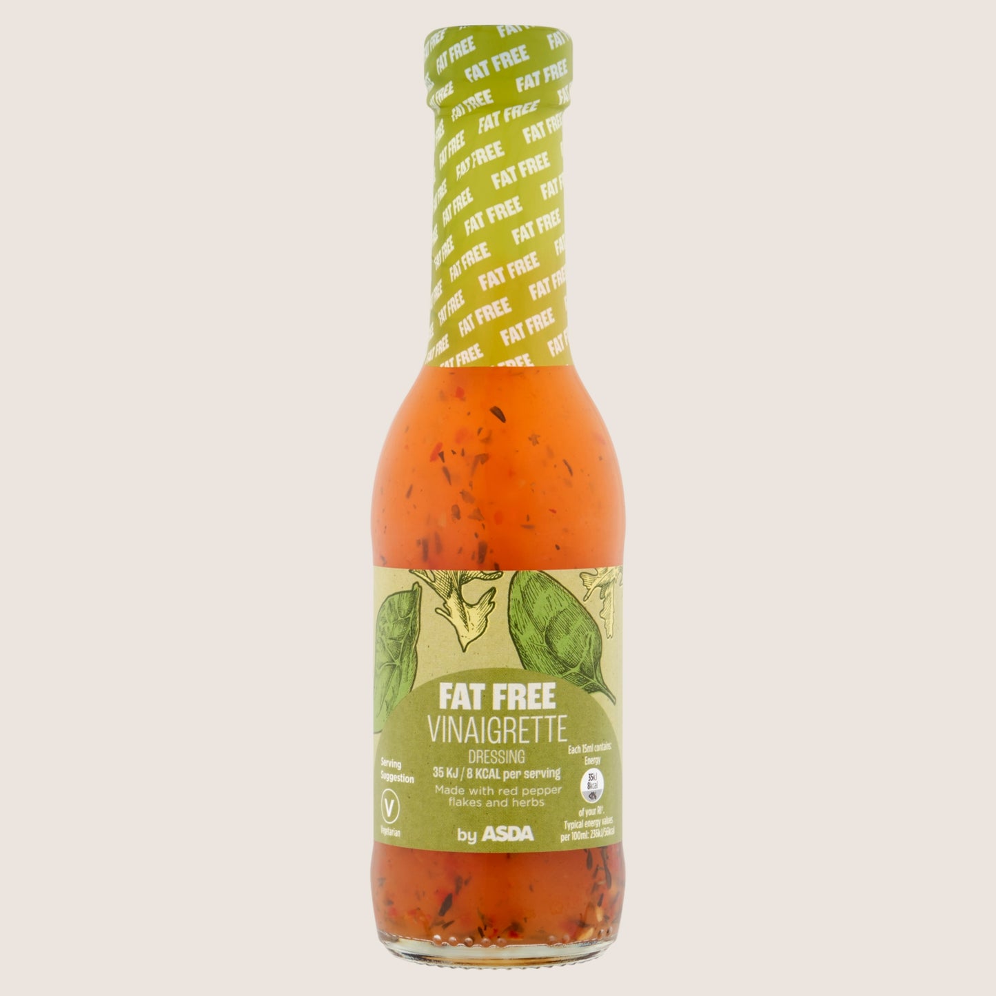 ASDA Fat Free Vinaigrette Dressing No Artificial Additives 250ml