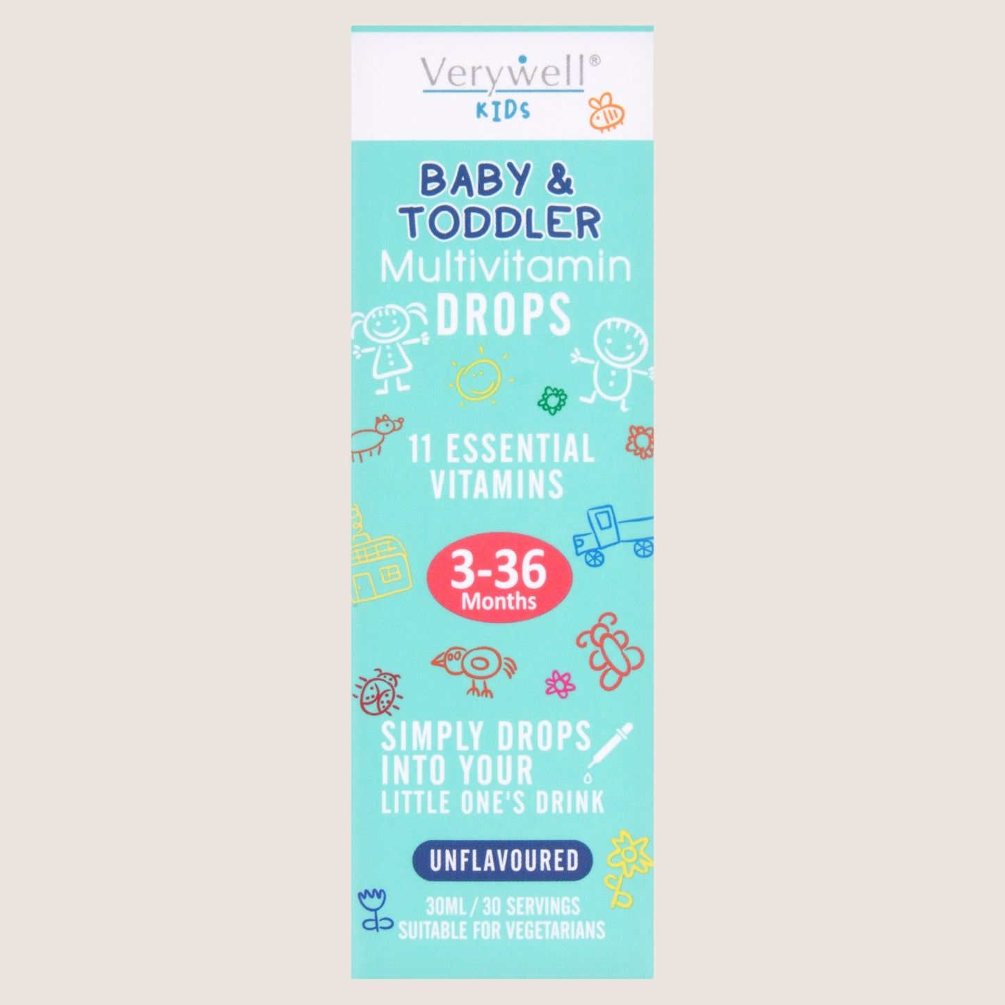 Verywell Kids Baby & Toddler Multivitamin Drops Unflavoured