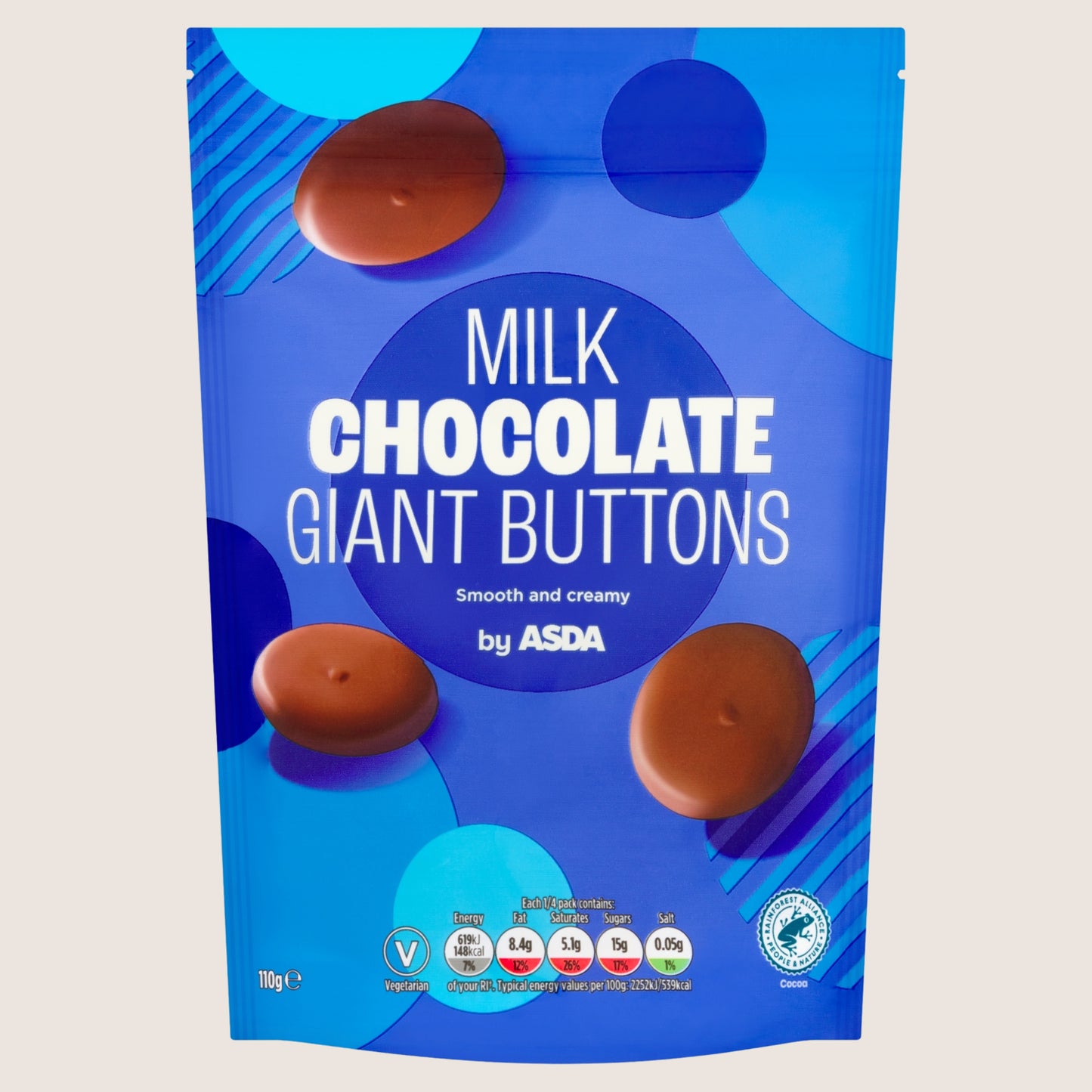 ASDA Milk Chocolate Giant Buttons 110g