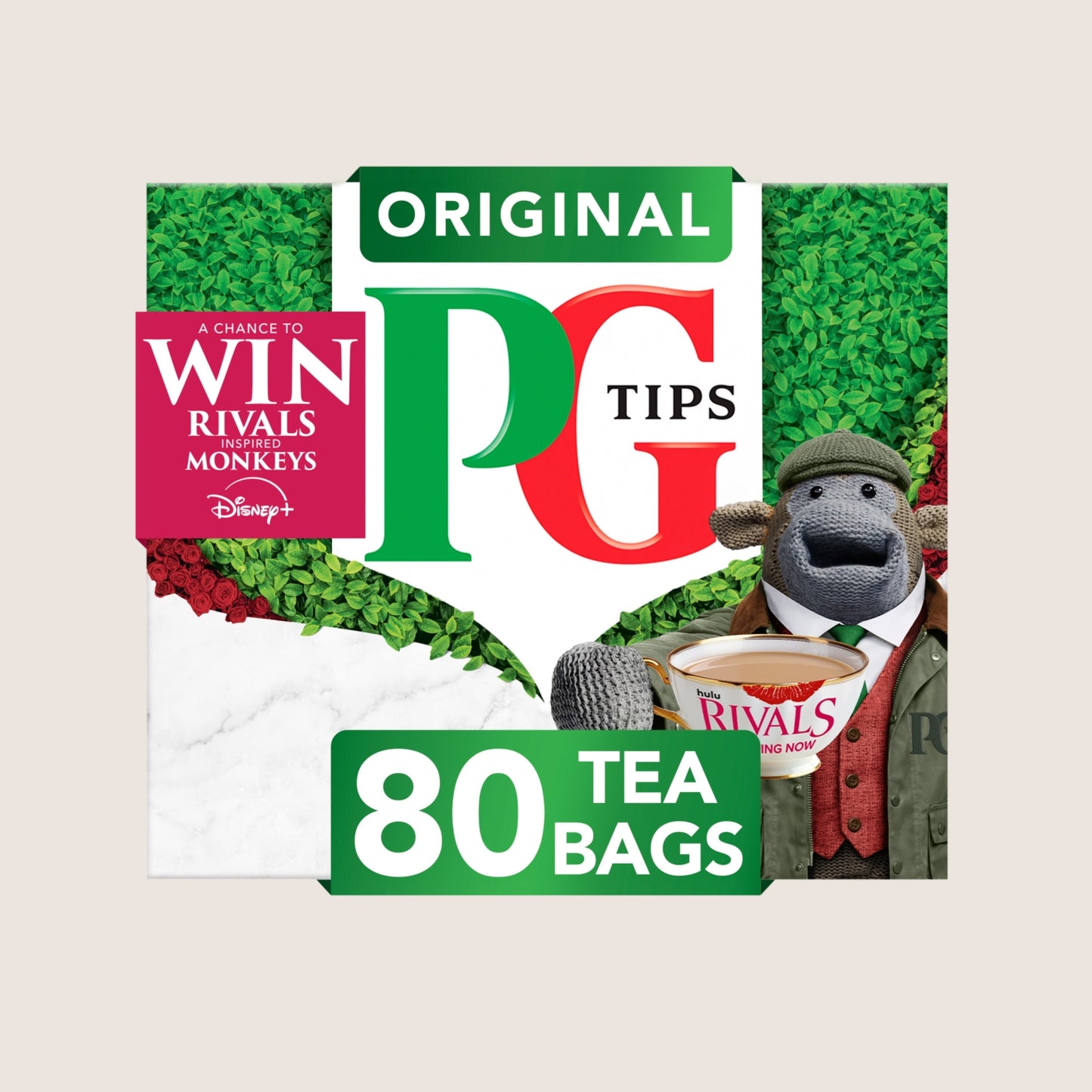PG Tips 80 Original Tea Bags No Artificial Additives 232g