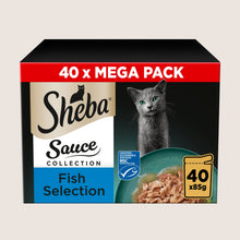 Sheba Sauce Collection Adult Cat Food Pouch Fish Selection With Taurine 40 x 85g