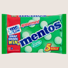 Mentos Spearmint Chewy Dragees Rolls 5 Pack 5 x 37.5g